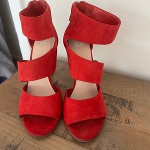BP by Nordstrom red suede heels
